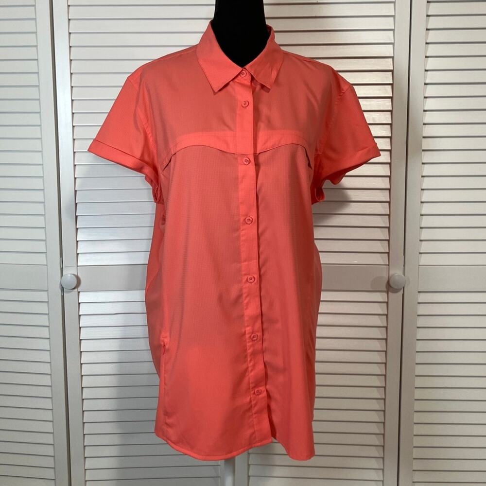 NWT Magellan Outdoors Coral Moisture Wicking UPF 30 Fishing Shirt Women XXL